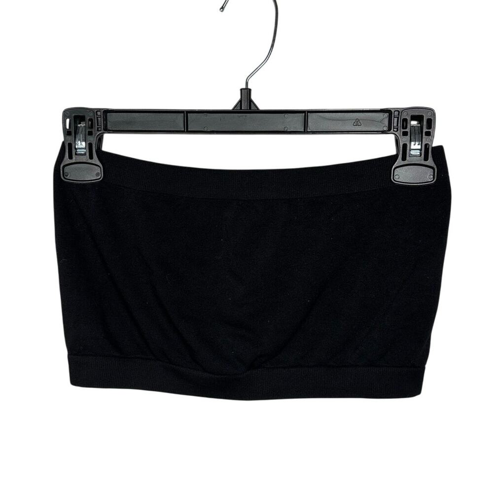 Colorful Black Strapless Bandeau Women's Large